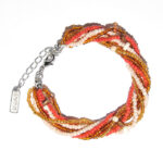 Autumn multistrand seed beads bracelet