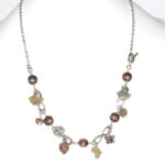 Infinity loops and charm necklace on fine chain - NWLN27