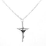 Crucifix on silver coloured chain - NWCH04