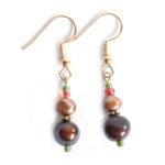 Two shades of freshwater pearl earrings