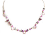 Pretty in pink!  An assortment of freshwater and Czech glass bead necklace